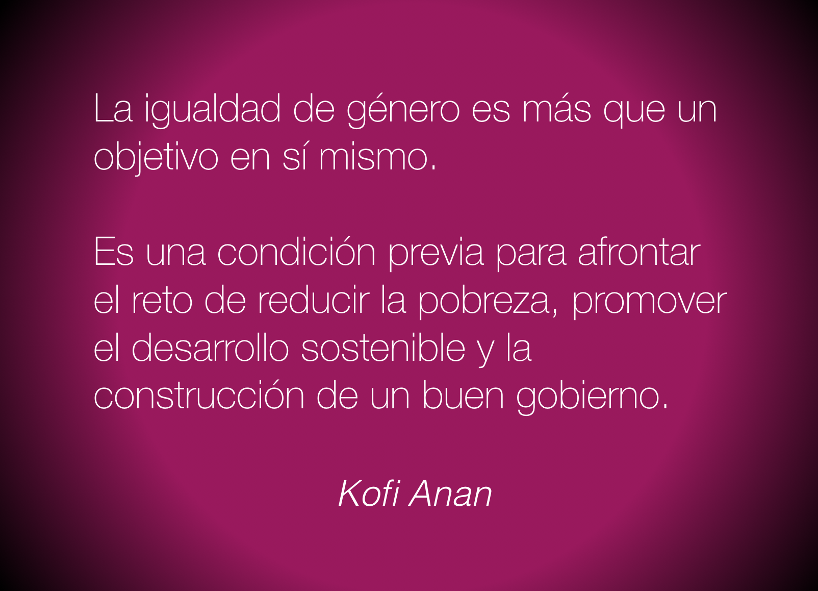 La igualdad de género