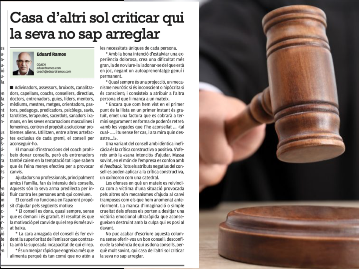 Casa ajena suele criticar quien la suya no sabe arreglar