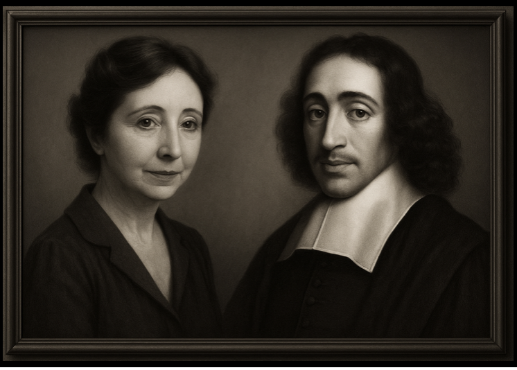 Anaïs Nin y Baruch Spinoza. Los dos tuvieron problemas por sus ideas innovadoras